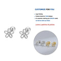 LE150 S925 Sterling Silver Stud Earrings Hollow Small Five-Claw Flower Earrings Diamond Sweet Earrings Women Fine Jewelry
