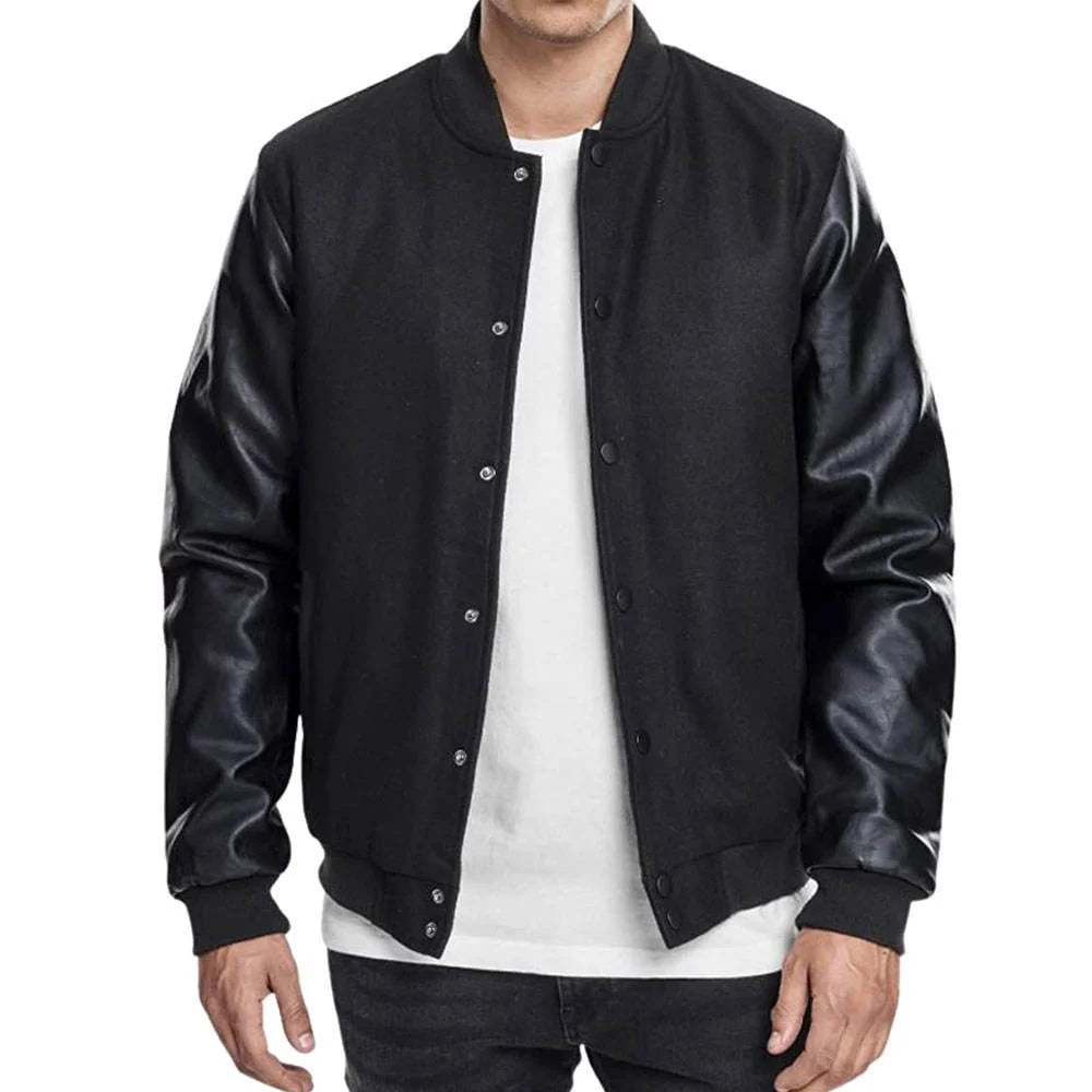 Men's Jackets American Retro Wool Varsity Jacket Baggy Plus Size Custom Logo Winter Embroidery Stylish Cold Weather Coat