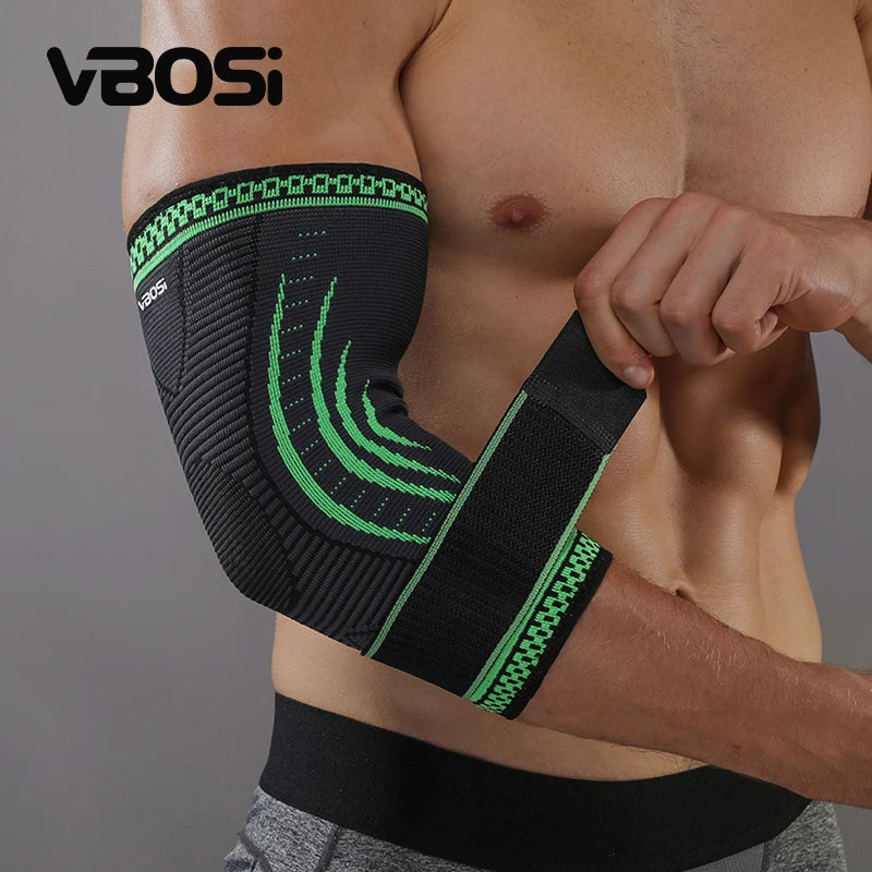 VBOSI Unisex Elbow Support Nylon Elastic Elbow Brace Baseball Tennis Protection Bandage Baseball Compression Arm Sleeve