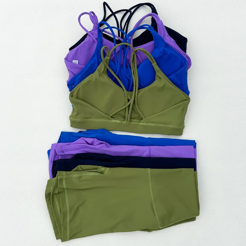 GC Yoga Shorts Yoga for Women Gym Fitness Sets Wholesale Workout Set Women Gym Fitness Wholesale MegaBDM