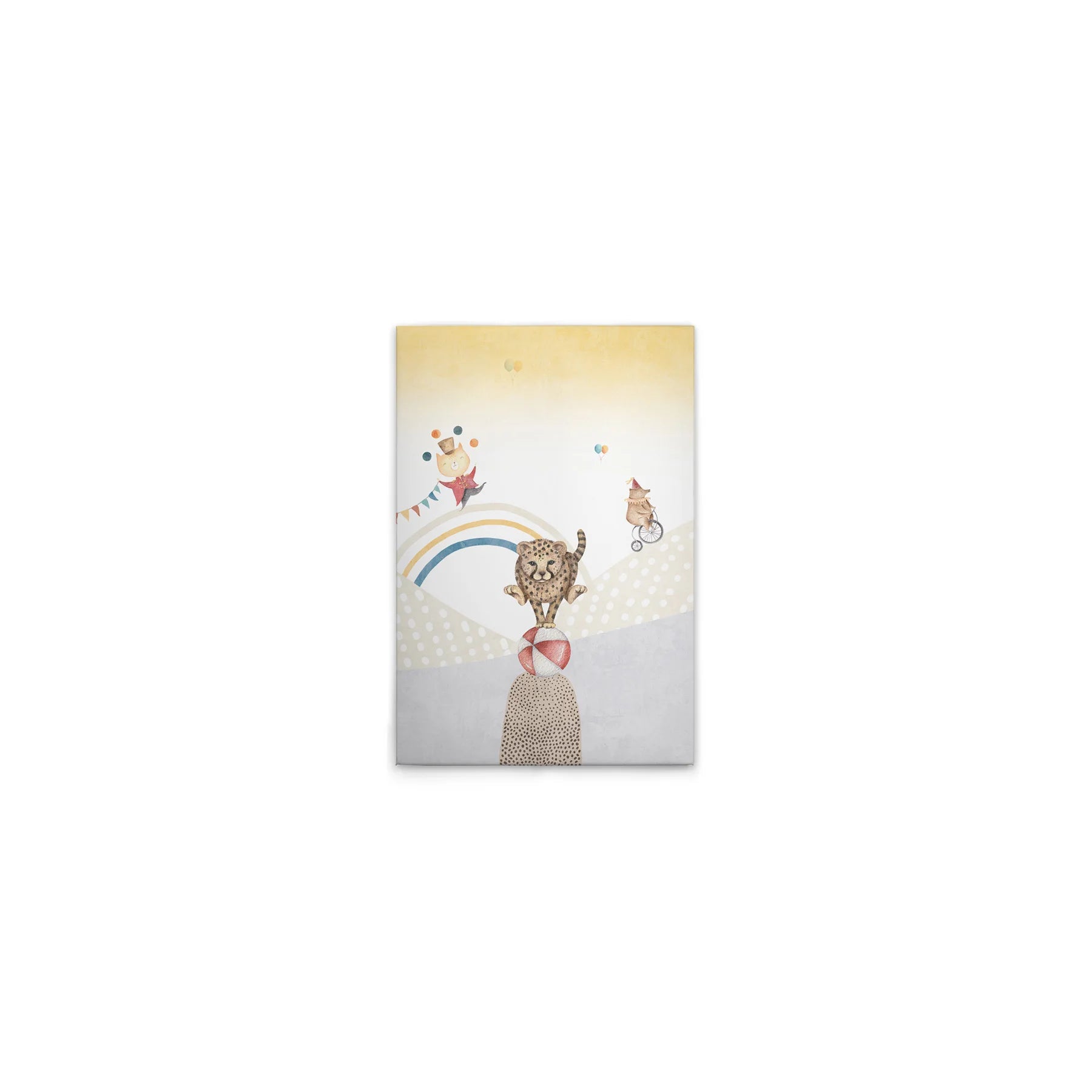 Made In Germany - Home Decor Canvas Picture Circus Tiger Nursery - Wall Mural In Colourful And Beige - Stretcher Frame Art
