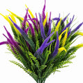 Artificial Plant Flowers for Plastic Greenery Shrubs Faux Plants Outside Garden Window Box Planters Porch Home Indoor Decoration