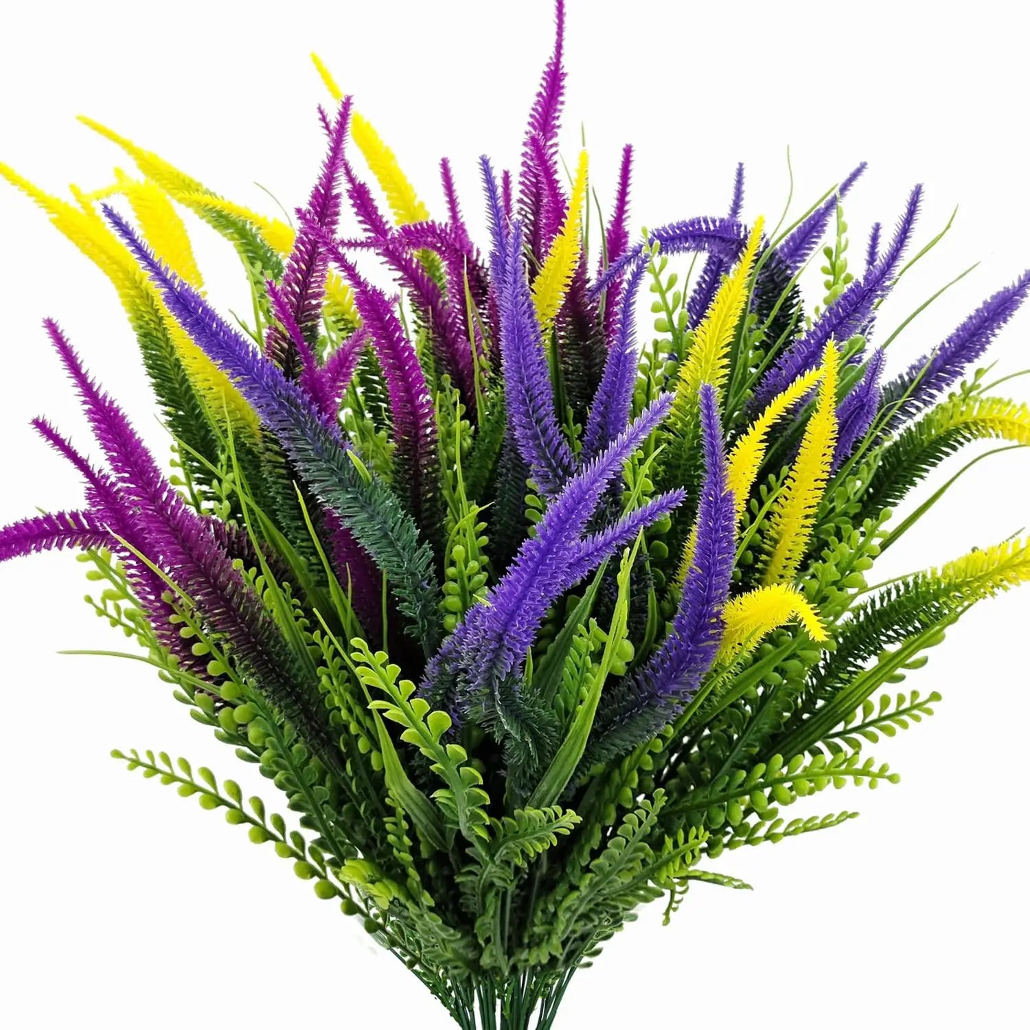 Artificial Plant Flowers for Plastic Greenery Shrubs Faux Plants Outside Garden Window Box Planters Porch Home Indoor Decoration