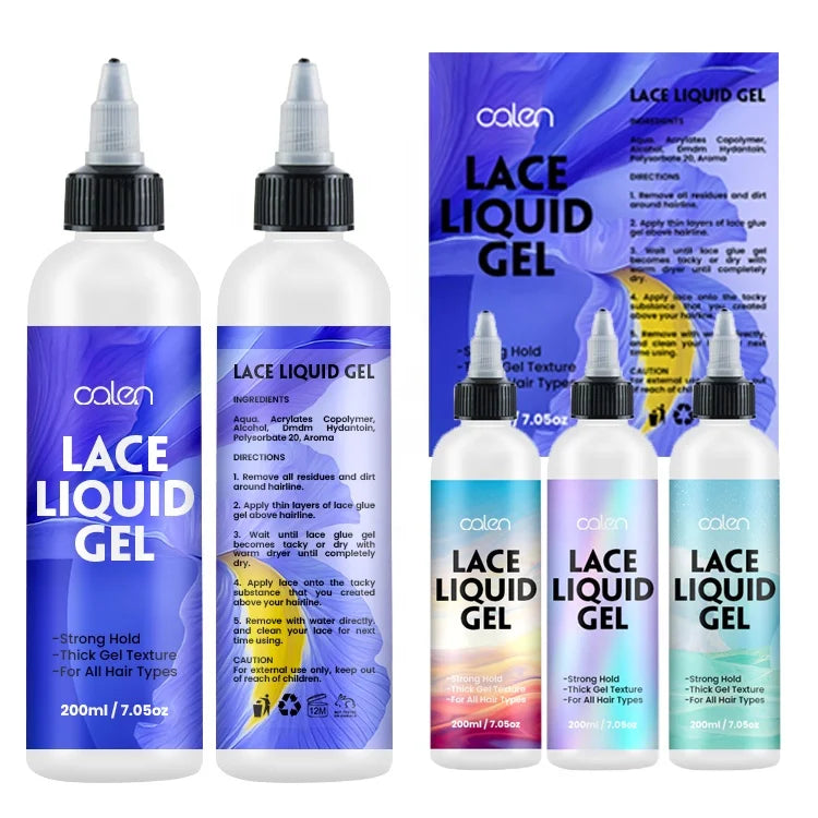 Oalen Private Label Free Sample Strong Hold Liquid Clear Wig Adhesive Lace Glue Gel
