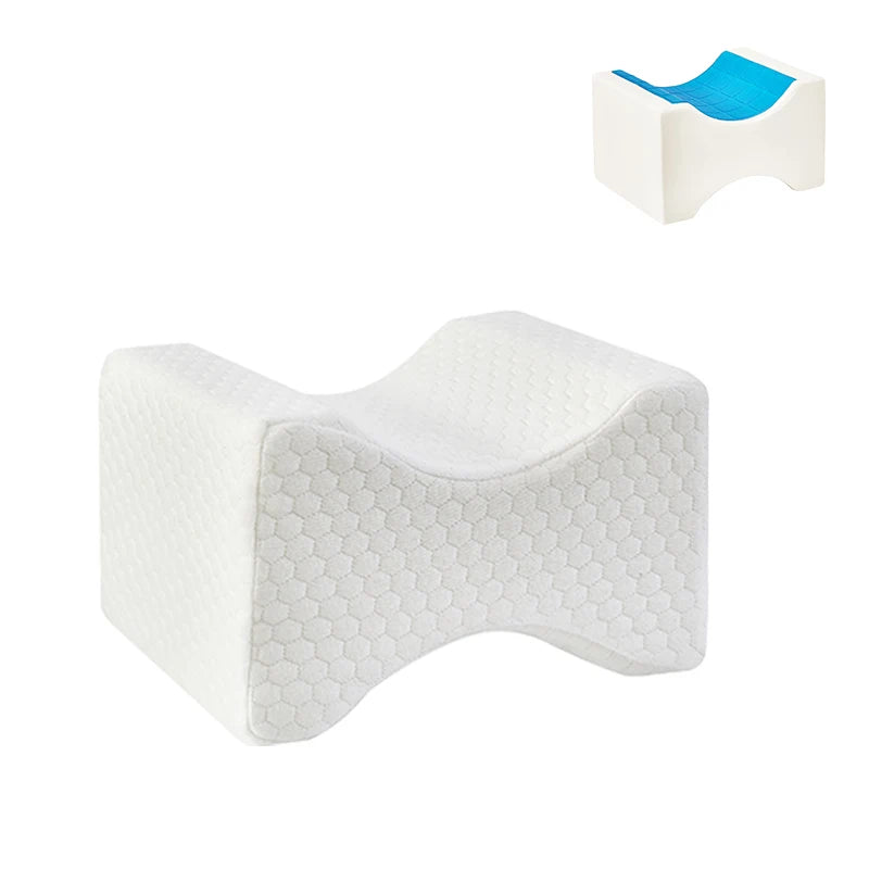 Memory Foam Contour Tapered Orthopaedic Knee Leg Positioning Pillow Knitted Eco-Friendly Design Removable Cover for Bedroom Use