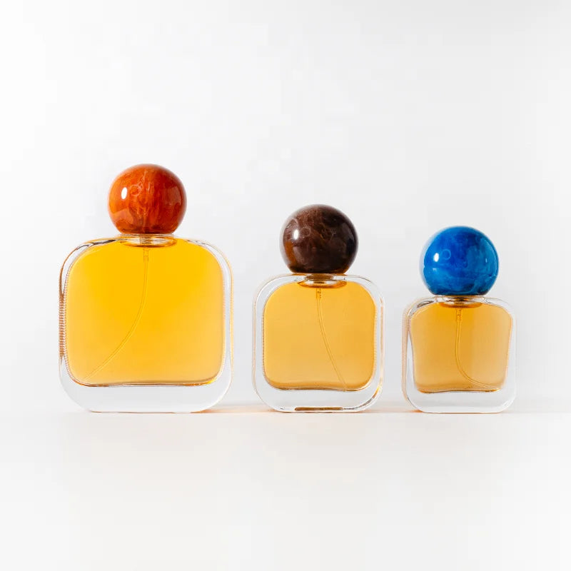 Wholesale Exquisite Retro 30ml Flat Square Transparent Glass Bottle Perfume Atomizer Bottle in Stock