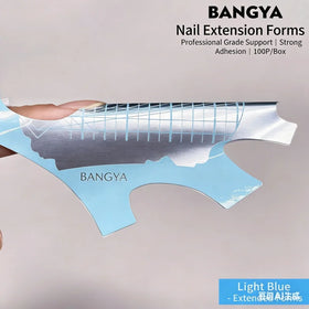 Custom Logo Aluminum Foil Nail Forms 300pcs Private Label Nail Extension Forms for Acrylic Builder Gel Nail Extension