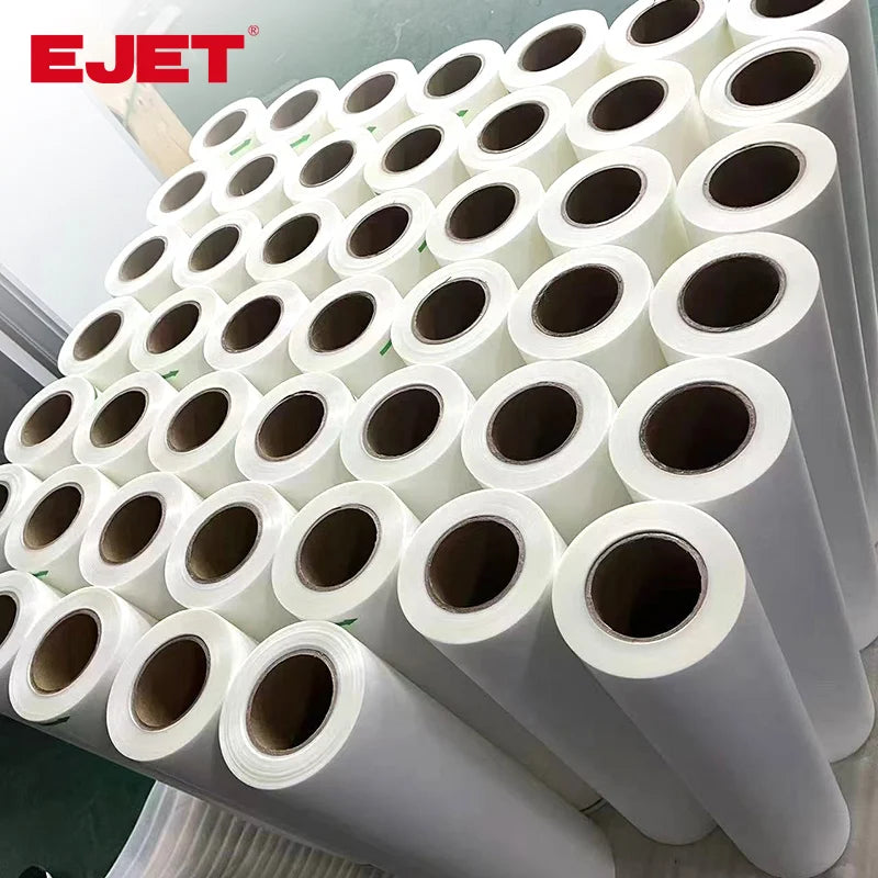 DTF Heat Transfer PET Film Roll 30/60cm High Temperature Cold & Hot Peel Inkjet Printable for Clothing