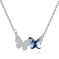 2022 Popular Silver Dainty 925 Sterling Silver Butterfly Pendant Mothers Day Personalized Simple Cute Necklace Chain