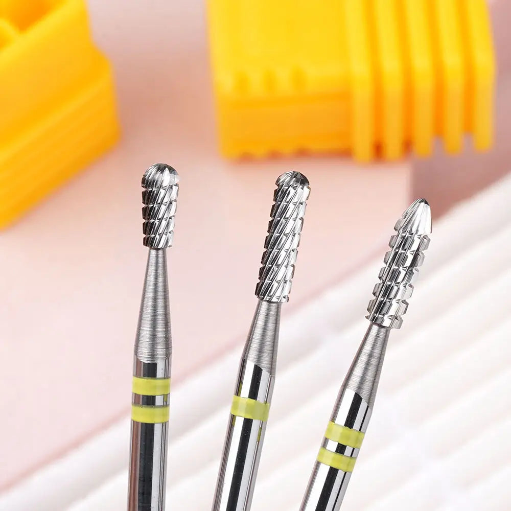 Yaqin High Quality Noiseless Uncoated Remove the Cuticle Clean Tungsten Carbide Nail Drill Bits Mini MegaBDM