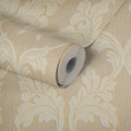 Made in Germany Modern Damask Beige Yellow Non Woven Anti-static Wallpaper Rolls 053 X 1005m