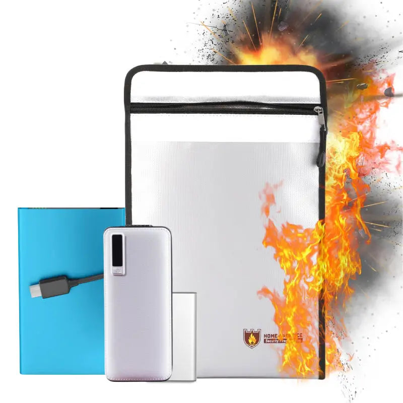 YHX Portable Mobile Power Bank Case Small Fireproof Travel Bag with Waterproof Feature for Secure Storage