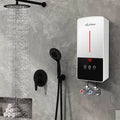 5500W Electric Instant Hot Water Heater for Household Bathroom LED Display Stainless Steel Heating Element Compact Design Safety