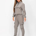 Men's Custom Winter 100% Cotton Oversize Tracksuit 2-Piece Wide-Leg Cargo Pants Hoodie Set Breathable Design Wholesale Latest
