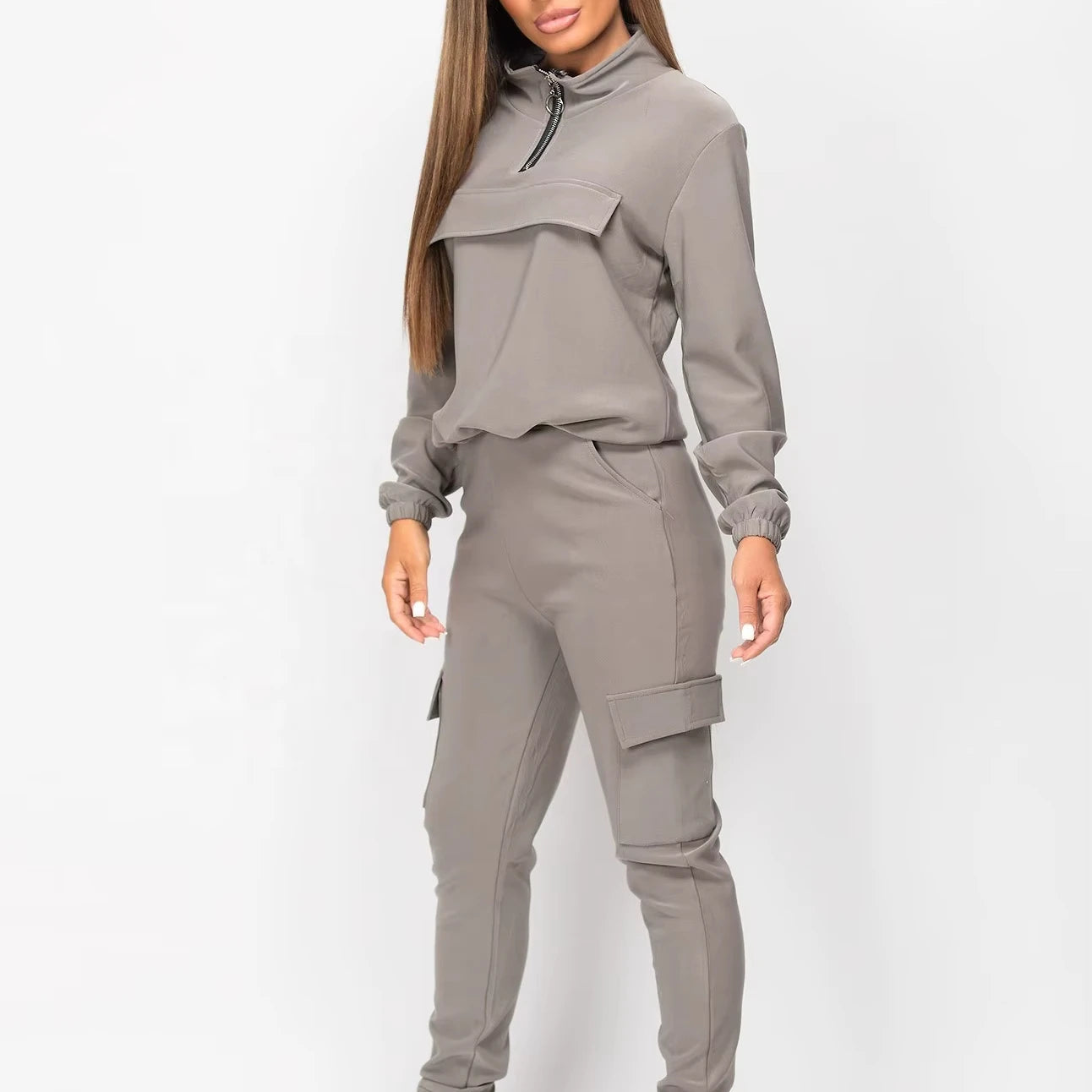 Men's Custom Winter 100% Cotton Oversize Tracksuit 2-Piece Wide-Leg Cargo Pants Hoodie Set Breathable Design Wholesale Latest