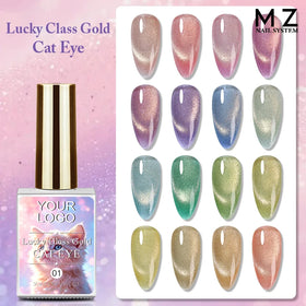 Lucky Glass Gold Magnetic Cat Eye Gel Soak off UV LED Nail Gel Polish Custom Private Label Nail Art Manicure for Nail Salon