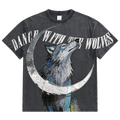 Men's Vintage T-Shirt Manufacturer's Acid Wash Black Sun Fade Short Sleeve 100% Cotton Oversized Drop Shoulder Streetwear