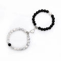 Hot Selling Frosted White Turquoise Heart-Shaped Couple Bracelet Natural Stone Magnetic Attraction Men Women Pearl Main Gifts MegaBDM