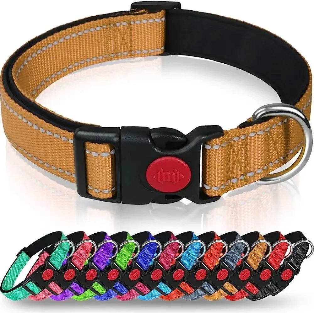 Wholesale Custom Locking Nylon Dog Collar Camo Prong Buckle With Neoprene Padding Inside