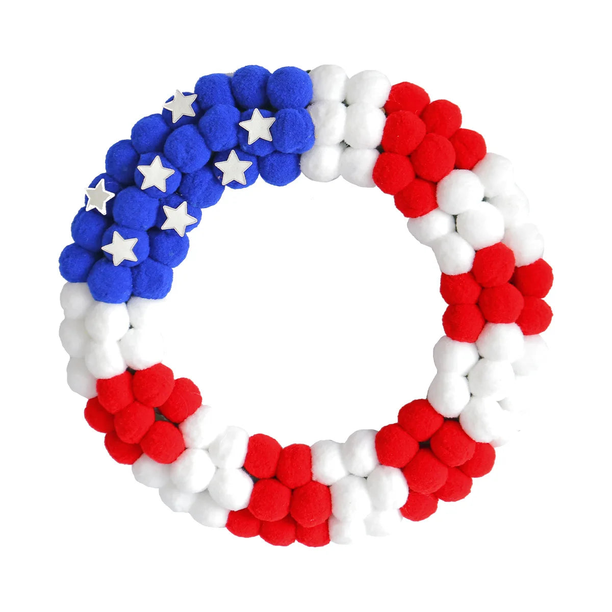USA Independence Day Wreath Decorations  Family Holiday Decorations Props Independence Day Hair Ball Ornaments