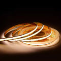 SXZM Hot Sale Dimmable 480LEDs/M 8mm 11W/M Mono Color 3000K/4000K/6500K 24V 12V Uniform Tira Cob Strip Light Smart Strip Lights