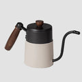 Milky White Stainless Steel Gooseneck Pour-over Coffee Kettle with Long Over Spout Metal Coffee Accessories