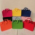 MU 24 Color Felt Bag 30*20*18cm Fabric Gift Bags Handbag Grocery Premium Reusable Felt Tote Shopping Bag