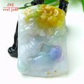 Myanmar Natural a Type Jadeite Jade  White Pendant SWhite ANCWhite AI Vairocana Emerald  White Pendant 86.60