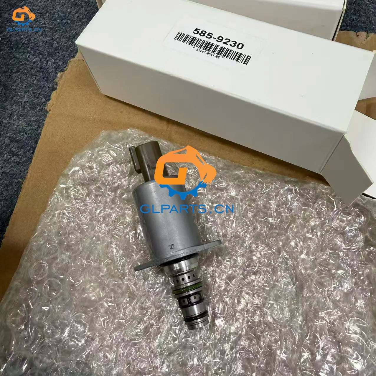 Glparts E320GC 320 E323D Solenoid Valve 5859230 585-9230 Excavator Spare Parts