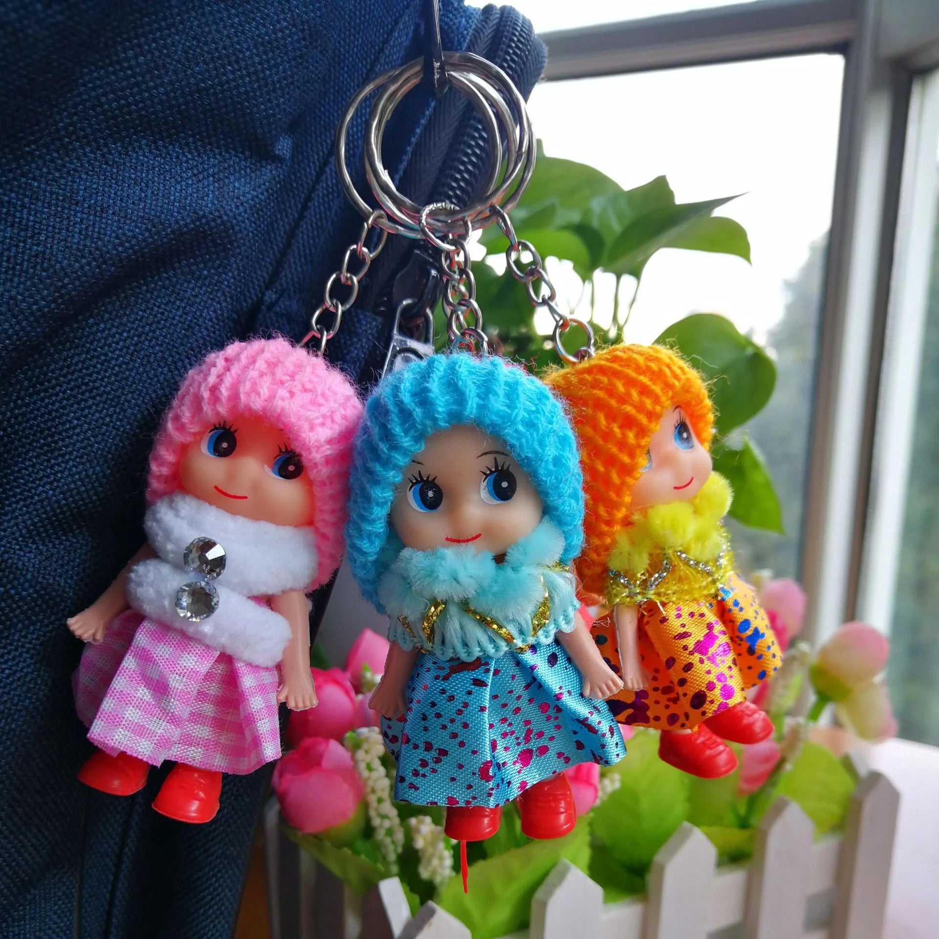 8Cm Mini Soft Plush Mini Doll Keychain Fashion Dollhouse Dolls Princess Wearing Miniature Clothes & Shoes Outfit Toys for Girl