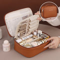 Fashion Large Capacity Portable Simple Style Travel Makeup Vanity case Waterproof PU Professional Makeup Vanity Bag