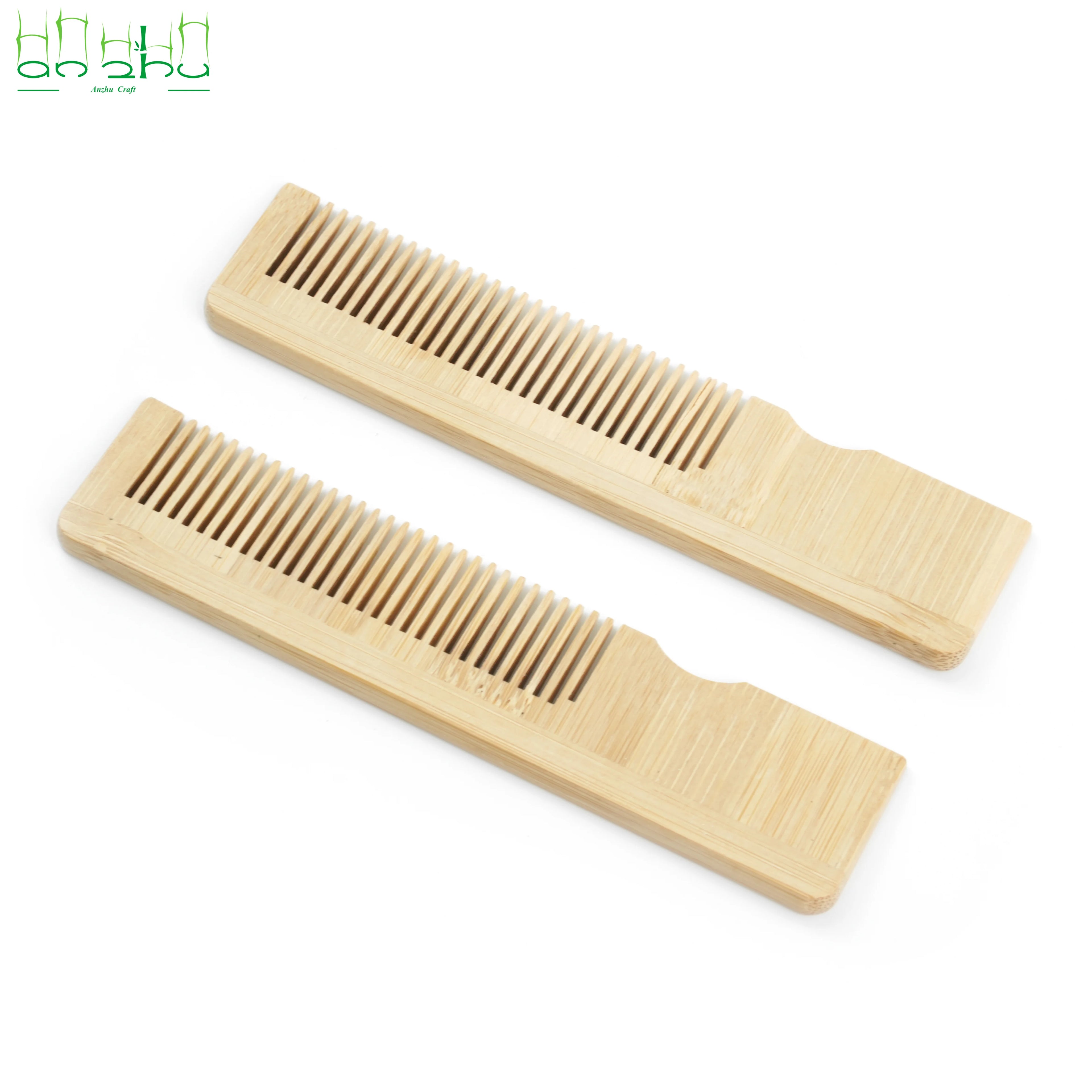 Wholesale Custom Logo Classic Fashion Bamboo Fine-tooth Comb Comfortable Anti-static Home Use Hair Comb
