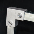 China Factory Aluminum Alloy 25mm Square Tube Frame Elbow Connector High Quality Bearing Pressure 100kg Storage Rack Application