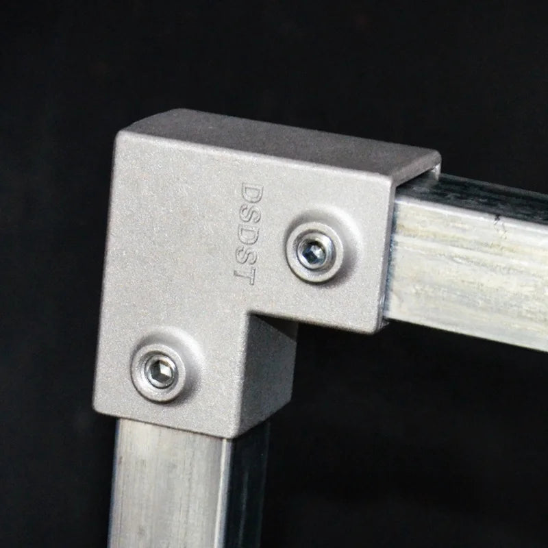 China Factory Aluminum Alloy 25mm Square Tube Frame Elbow Connector High Quality Bearing Pressure 100kg Storage Rack Application
