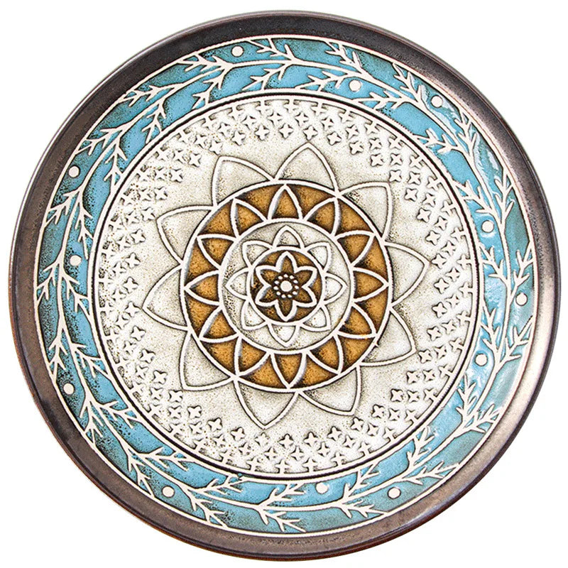 European Style Characteristic Underglaze Cake Steak Plate Hand-Painted Creative Ceramic Tableware Plate Set