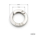 Small Ring Carabiner Pet Tag Metal Keeper Charm Holder Spring Ring Clips for Purse Charm Pendant