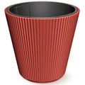 Terracotta-colored planter with reservoir MILLY collection 46.7 x 46.7 x 44.2 cm 50 L capacity.