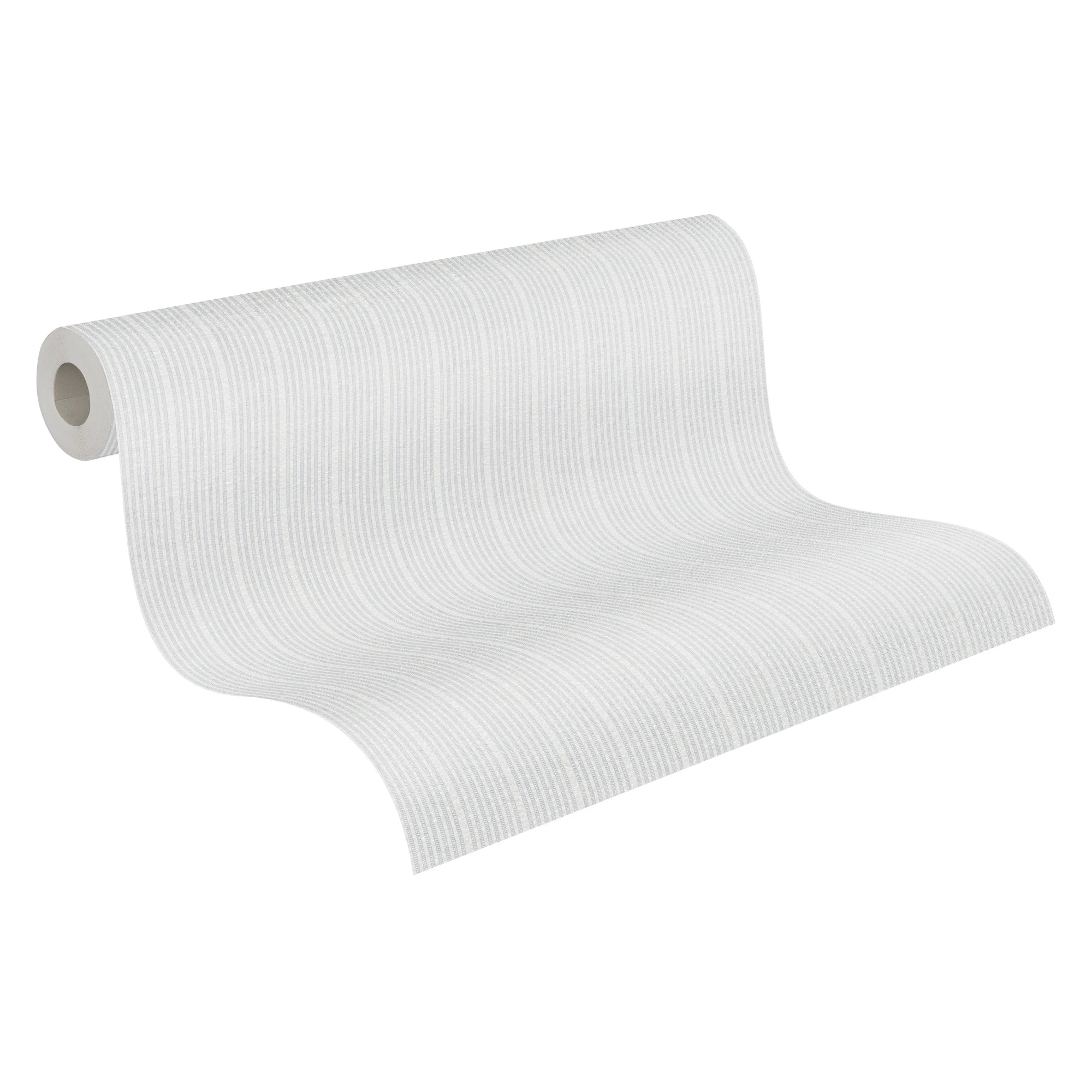 Made in Germany - Coatable Wallpaper rolls Stripes Paintable White Non Woven Vinyl Wallpaper for painting - 2500 x 106 m