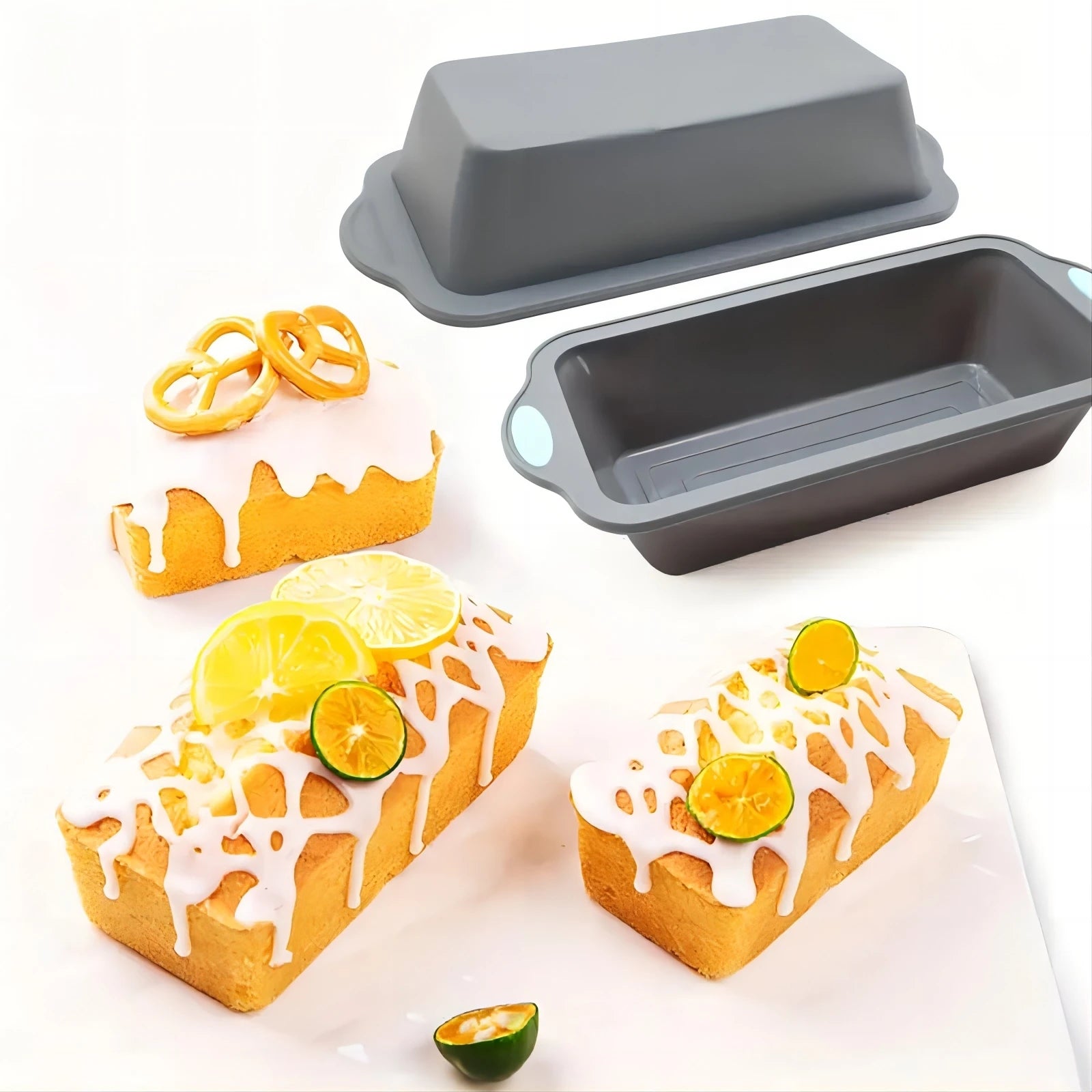 High Quality Food Grade Oven Safe Silicone Loaf Pan a Rectangular Toast Silicone Cake Mold Nonstick Bread Pan