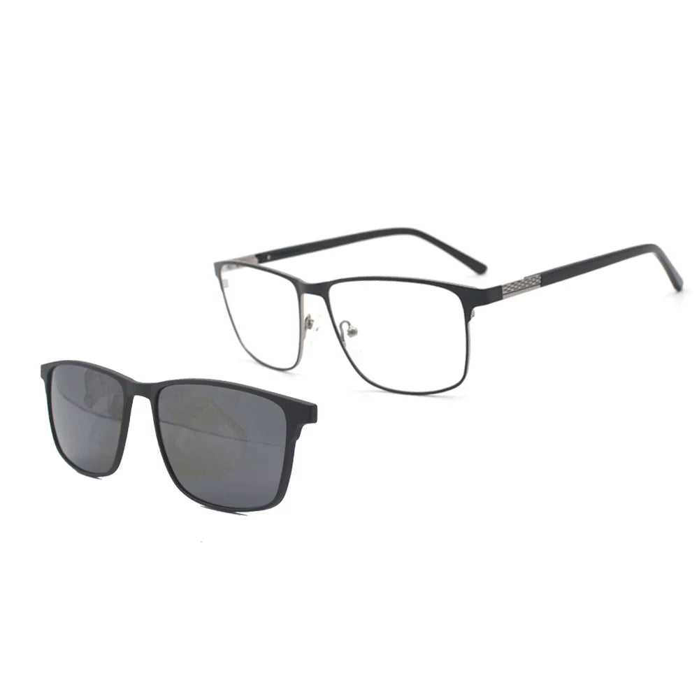 HIGO Eyewear New Design Clip Sunglasses Big Size Men's Classic High-quality Polarized Lenses Full Rim Rectangle % UV
