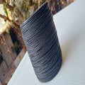 Custom Made Round Braided Bolo Leather Cord in Jet Black with 18K Gold Plating for Jewelry Making Kit