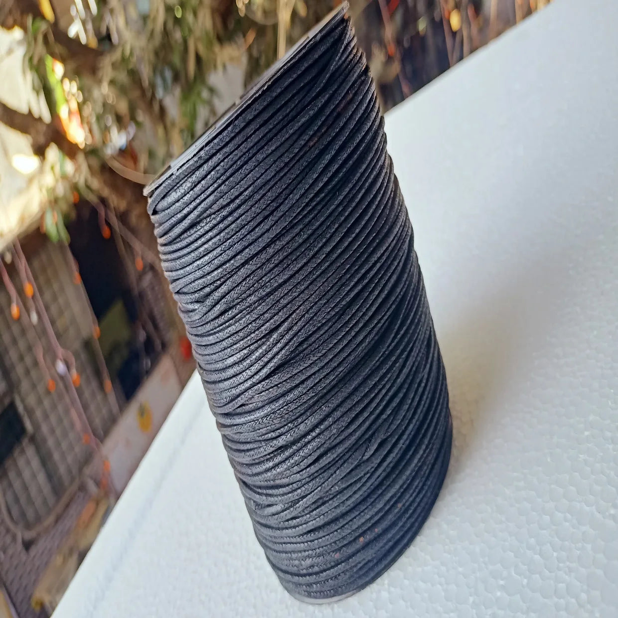 Custom Made Round Braided Bolo Leather Cord in Jet Black with 18K Gold Plating for Jewelry Making Kit