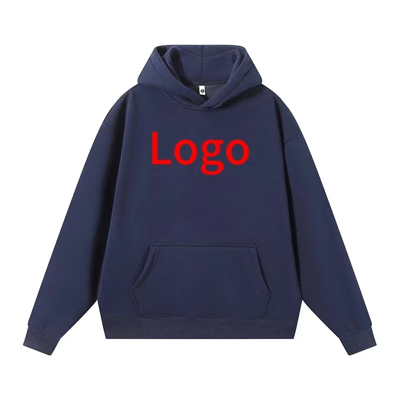 Unisex Luxury Cotton Hoodies Pullover Custom Logo Printed Embroidery Washed Techniques XL Casual Tracksuit Heavyweight Bulk Mens