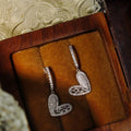 Fancy Women's Fine Heart Shaped Natural Diamond Dangle Earrings 18K Gold Pendant Earrings for Daily Wear