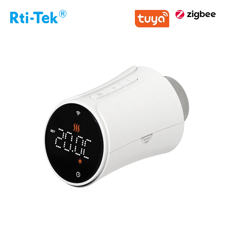 TUYA Smart LED Thermostatic Radiator Valve Alexa Google Home Compatible Requires Zigbee Gateway IP20 Protection 2-Year Warranty