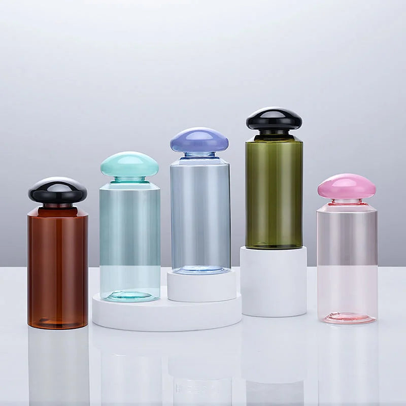 Custom Cylinder PET Plastic Cosmetic Containers 75ml 100ml 150ml 200ml Empty Lotion Bottles Facial Cleanser Packaging