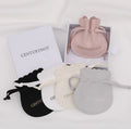 PUPPYSEW Microfiber Jewelry Bags Necklace Earrings Packaging Jewelry Pouch  Jewelry Drawstring Bag With  Logo