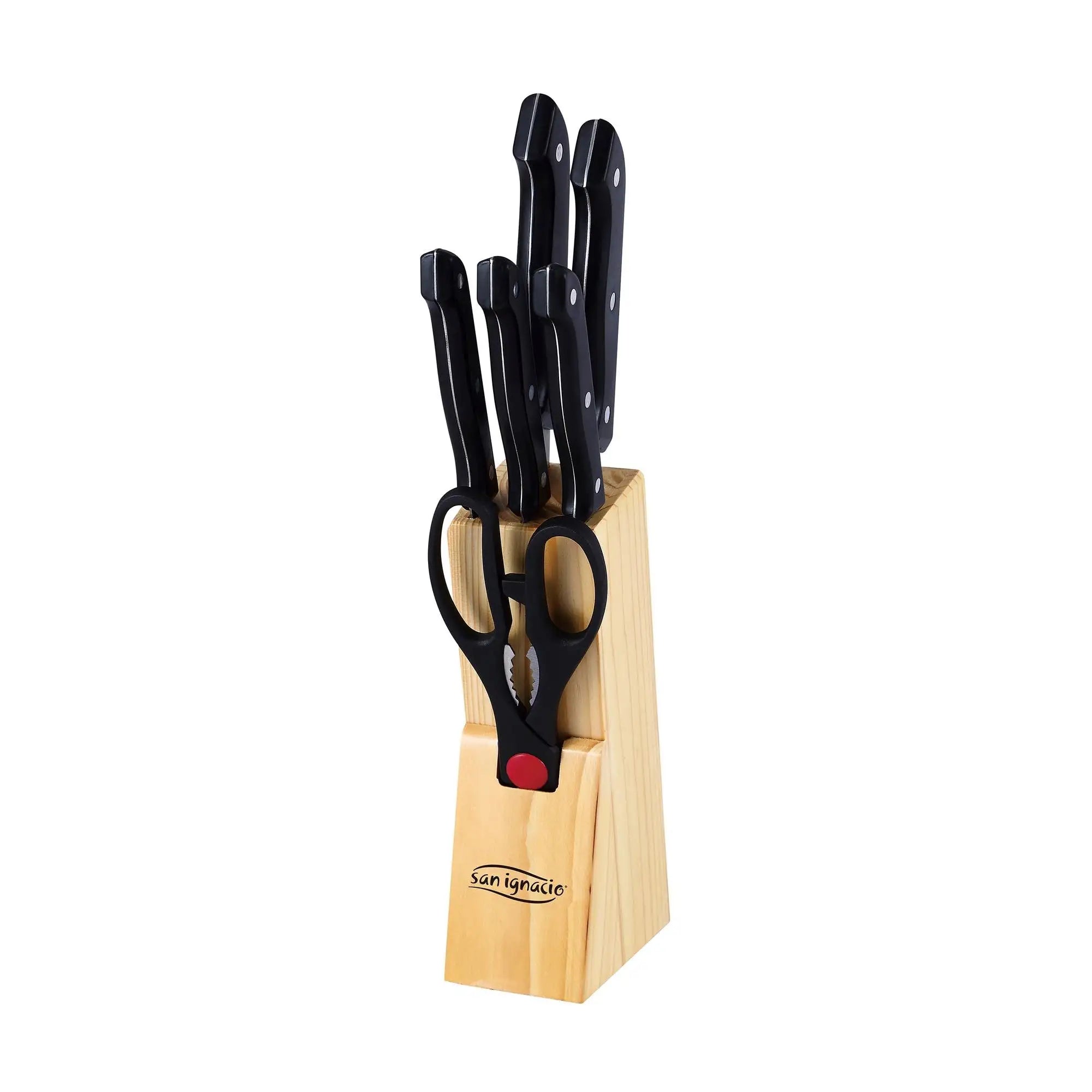 7-Piece Stainless Steel Kitchen Knife Set + Brown Tacoma San Ignacio