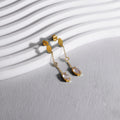 New Inlaid Zircon Earrings Stainless Steel Gold Electroplated Chain Hanging Earrings Non-fading Earrings for Women