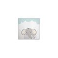 Made In Germany - Home Decor Canvas Picture Elephant Nursery - Wall Mural In White And Grey - Canvas Picture On Stretcher Frame